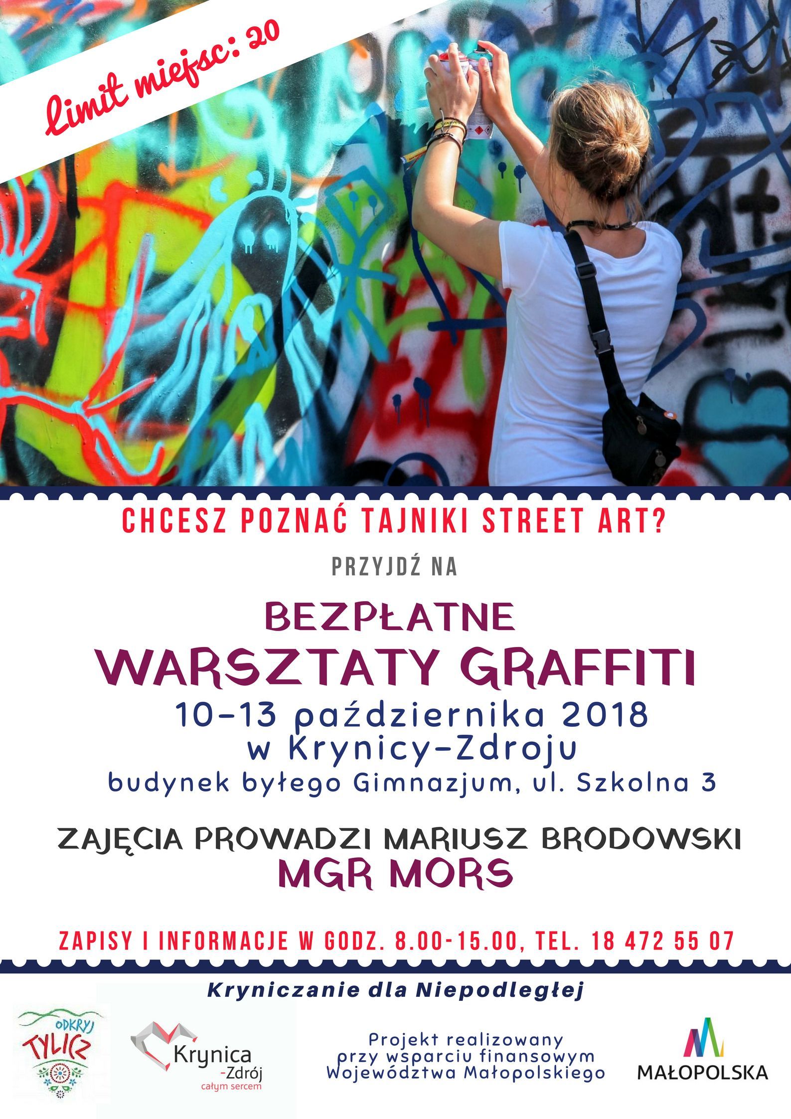 Bezpłatne warsztaty graffiti dla młodzieży Aktualności Krynica Zdrój