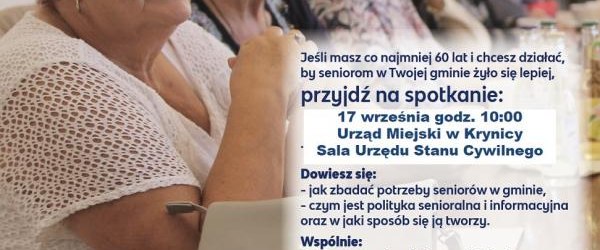 Stwórz razem z nami przestrzeń dla seniorów - spotkanie w Urzędzie Miejskim