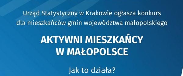 Konkurs „Aktywni mieszkańcy w Małopolsce”.